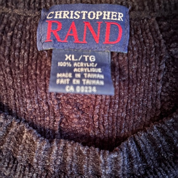 Christopher Rand Y2K Black Chenille Sweater - Picture 3 of 3